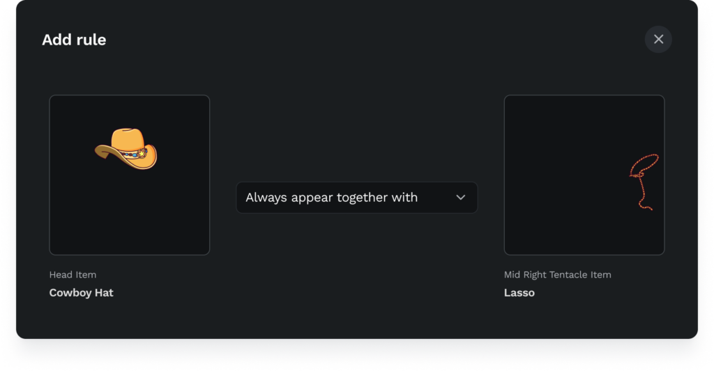 Setting up an NFT layer rule called "always appear together with" 