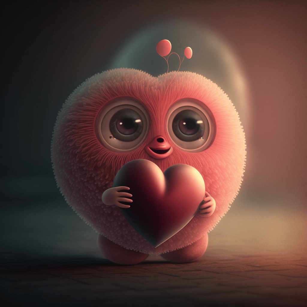 A cute heart holding a heart