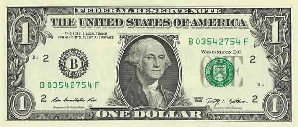 A US dollar bill