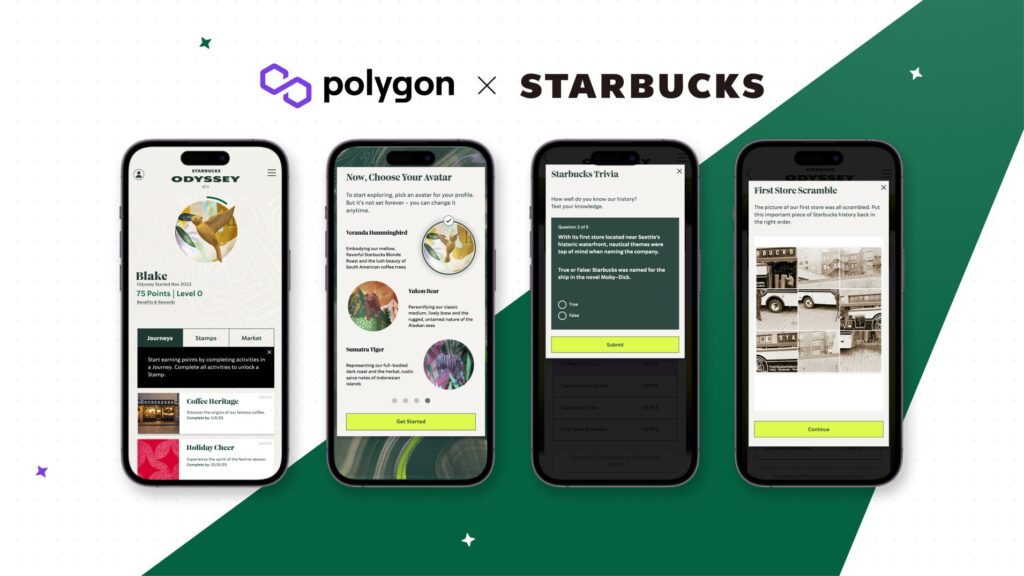 Starbucks x Polygon partnership header